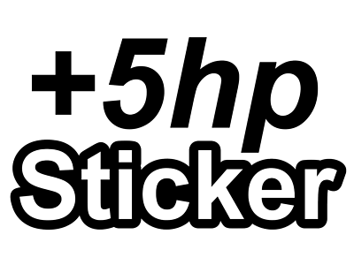 Nálepka "+5HP Sticker" 12x8cm