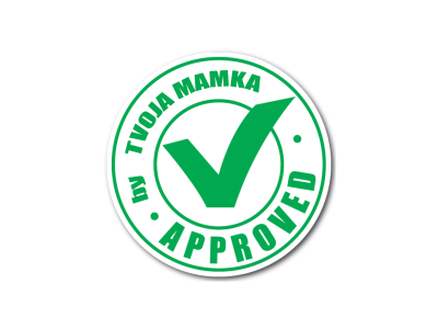 Nálepka "Approved by tvoja mamka" 10x10cm
