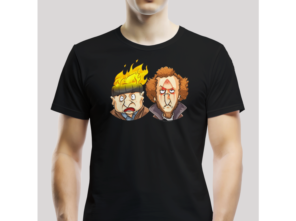 Tričko Unisex "Sám doma" Čierne