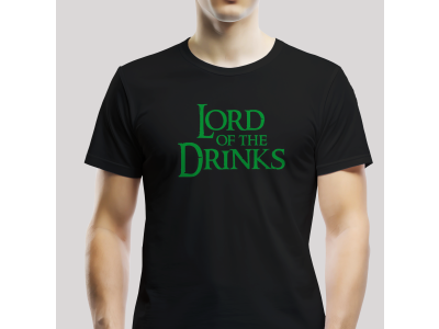 Tričko Unisex "Lord of the drinks" Čierna