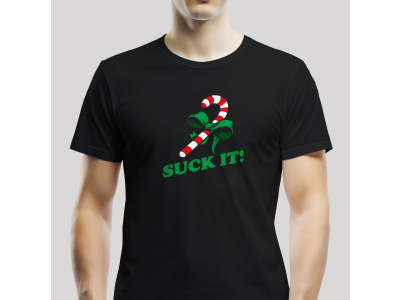 Tričko Unisex "Suck it" Čierna