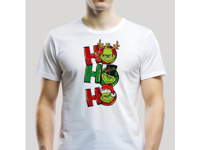 Tričko Unisex "Ho Ho Ho" Biela