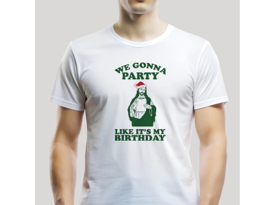 Tričko Unisex "We gonna party" Biele