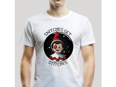 Tričko Unisex "Snitches" Biele