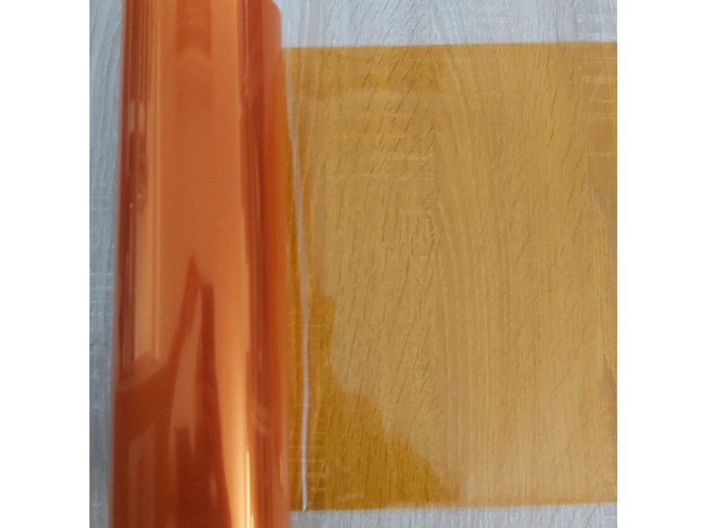 Oranžová fólia na svetlá 30x100cm