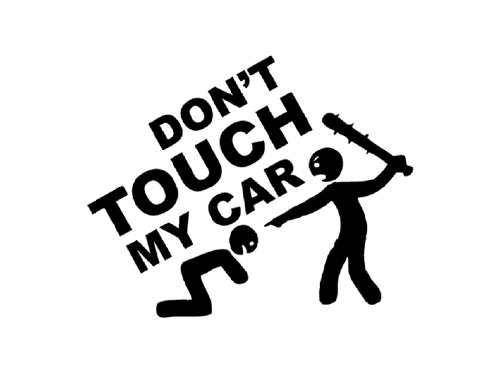 Nálepka "Dont touch my car" 15x15cm